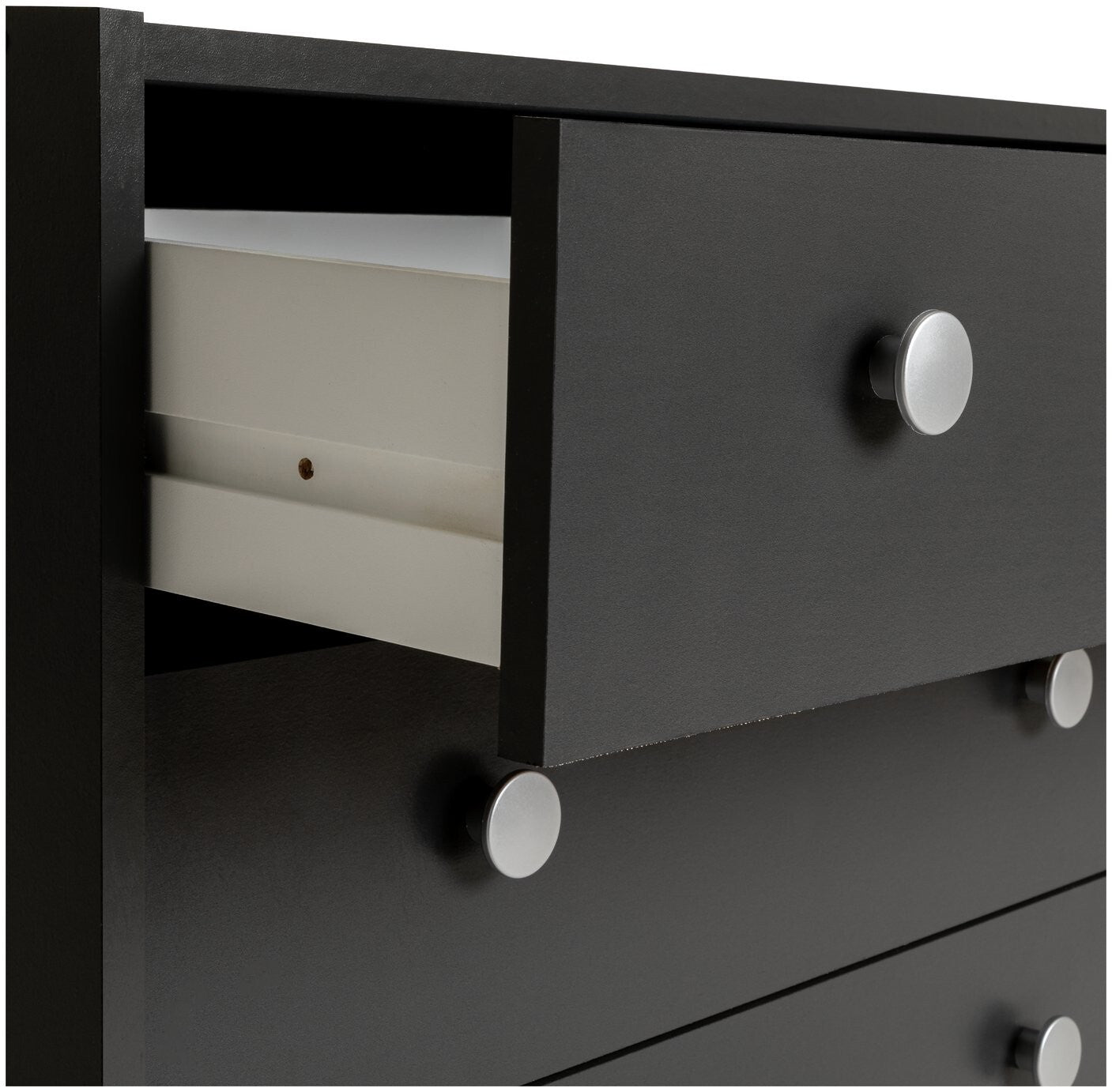 Home Seville 3 Drawer Chest Anthracite | Bedroom Furniture Storage Modern Design