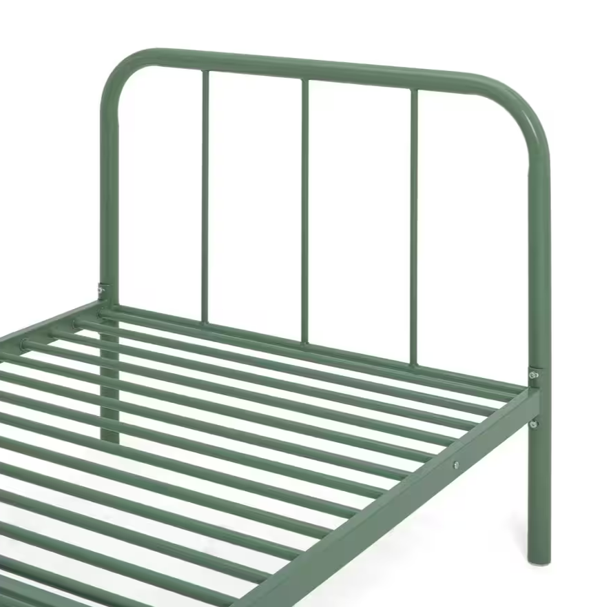 Charlie Single Metal Bed Frame - Green