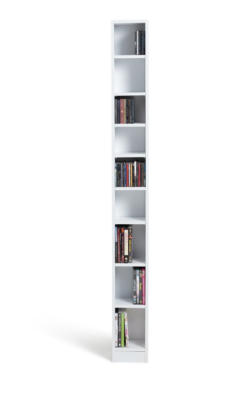 Maine Tall CD and DVD Storage unit - White