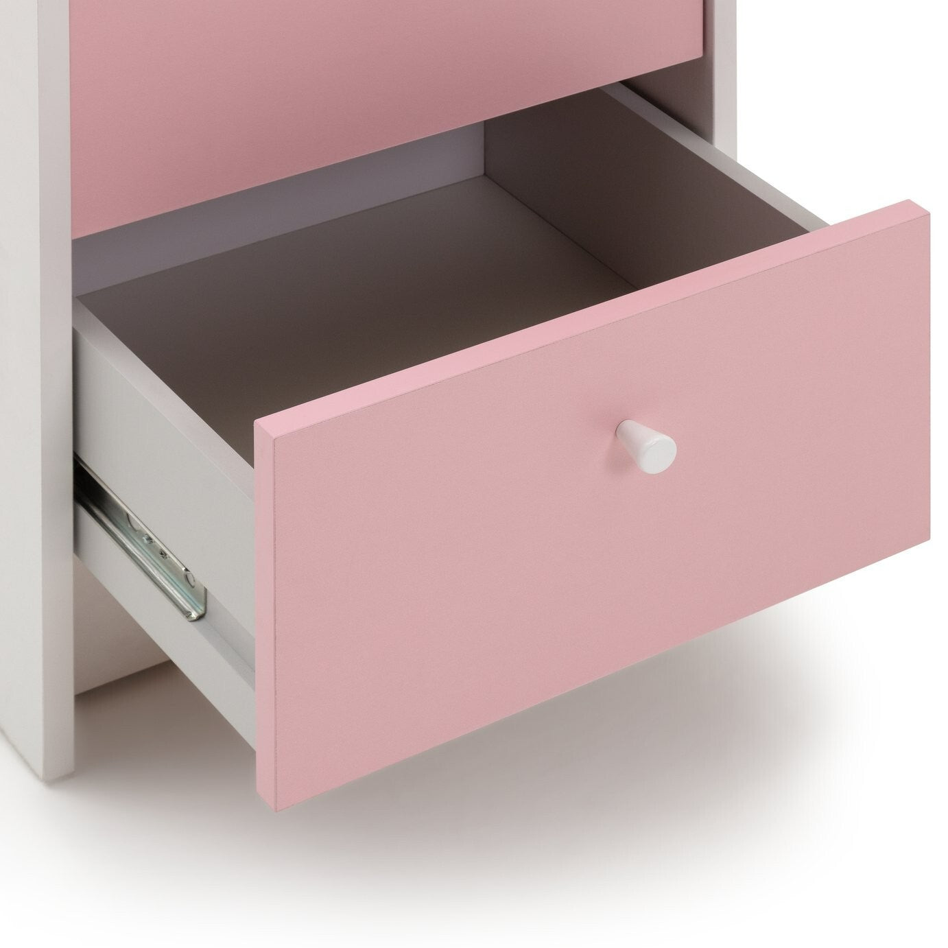 Kids Malibu 3 Drawers Desk - Pink & White