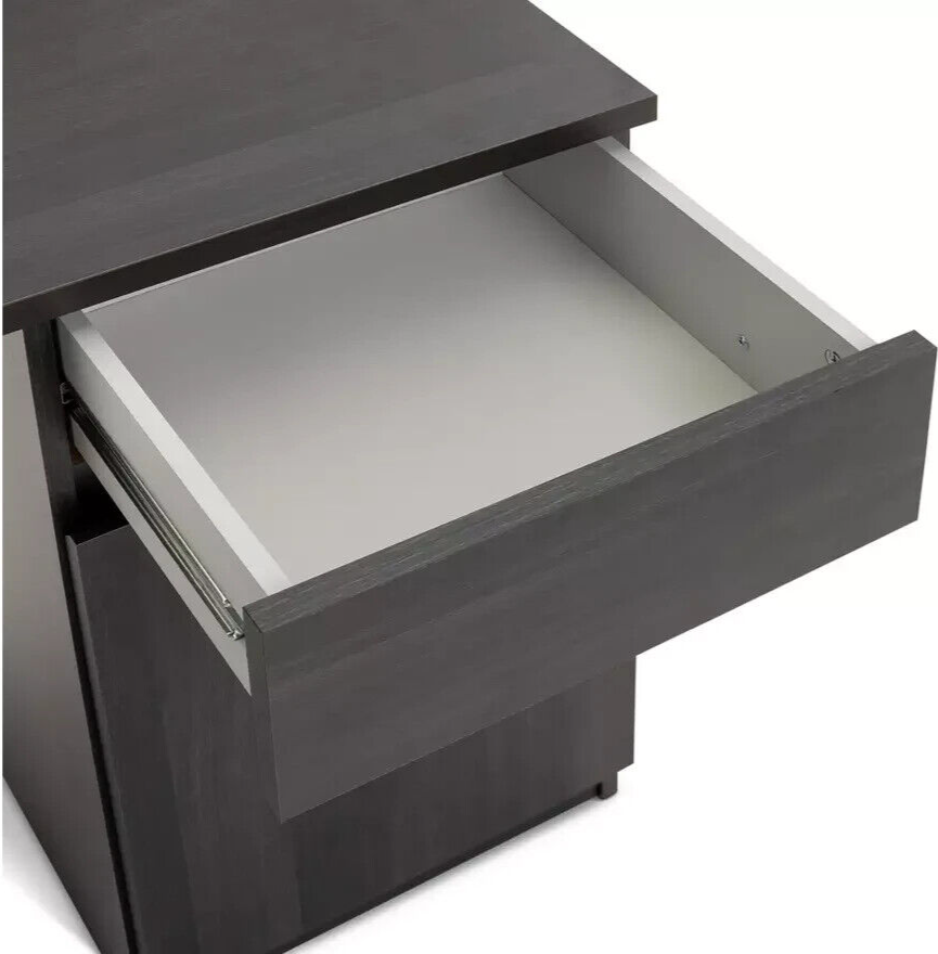 Habitat Jenson 1 Drawer Office Desk Black Brown | Home Office Desk Workstation
