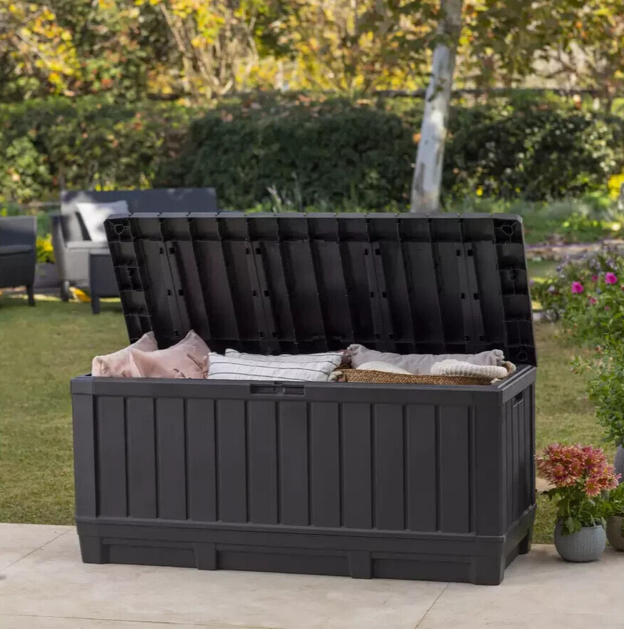 Keter Kentwood 350L Outdoor Garden Storage Box - Grey