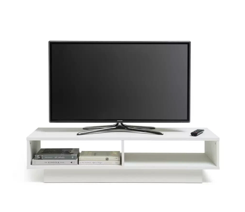 Home Cubes Large TV Unit White | Modern Media Cabinet Living Room Entertainment