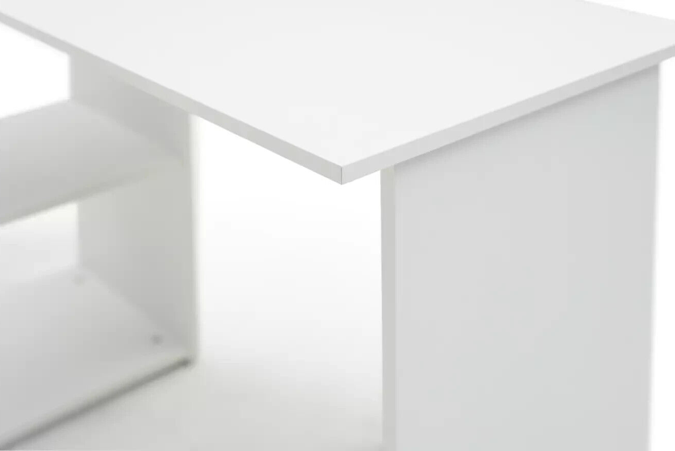 Home Malibu Corner Office Desk White | Modern Workstation Furniture ( B Grade )
