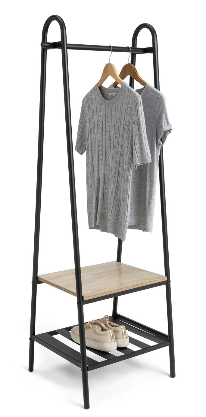 Habitat Turner Single Clothes Rail - Black