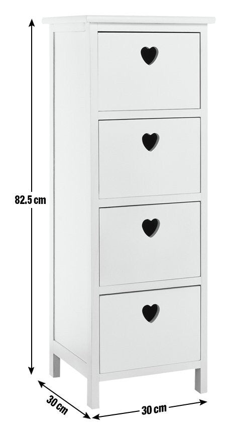 Edie 4 Drawer Storage Unit â€“ White