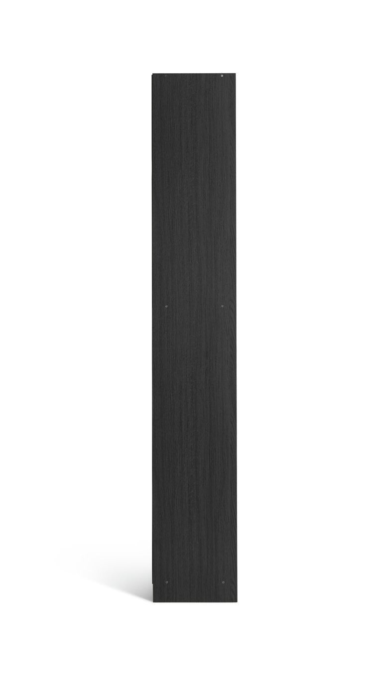 Maine Narrow 6 Shelf Bookcase - Shelving Storage Unit Display Cabinet - Black