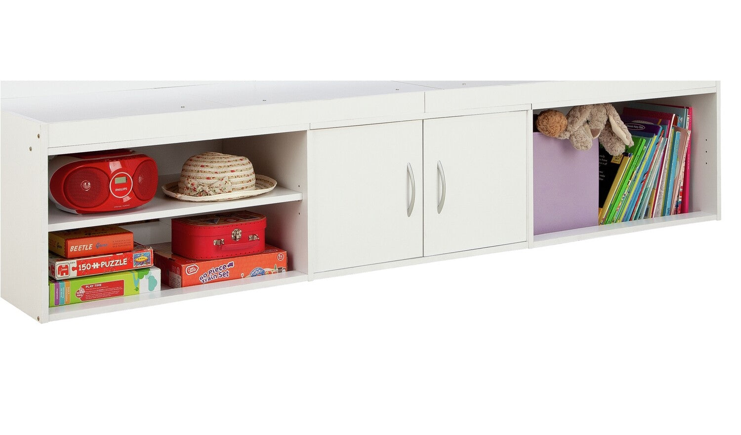 Freddie Cabin Bed Frame - White | Kids Bedroom Furniture with Underbed Storage
