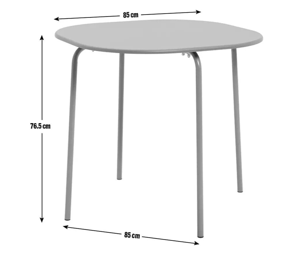 Habitat Jayla Metal Dining Table & 4 Grey Chairs