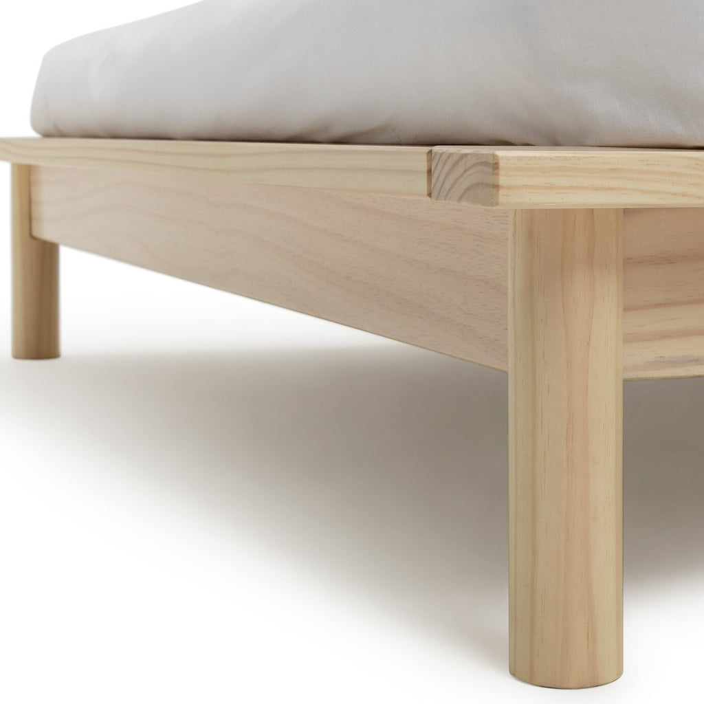 Habitat Akio Double Wooden Platform Bed Frame - Natural