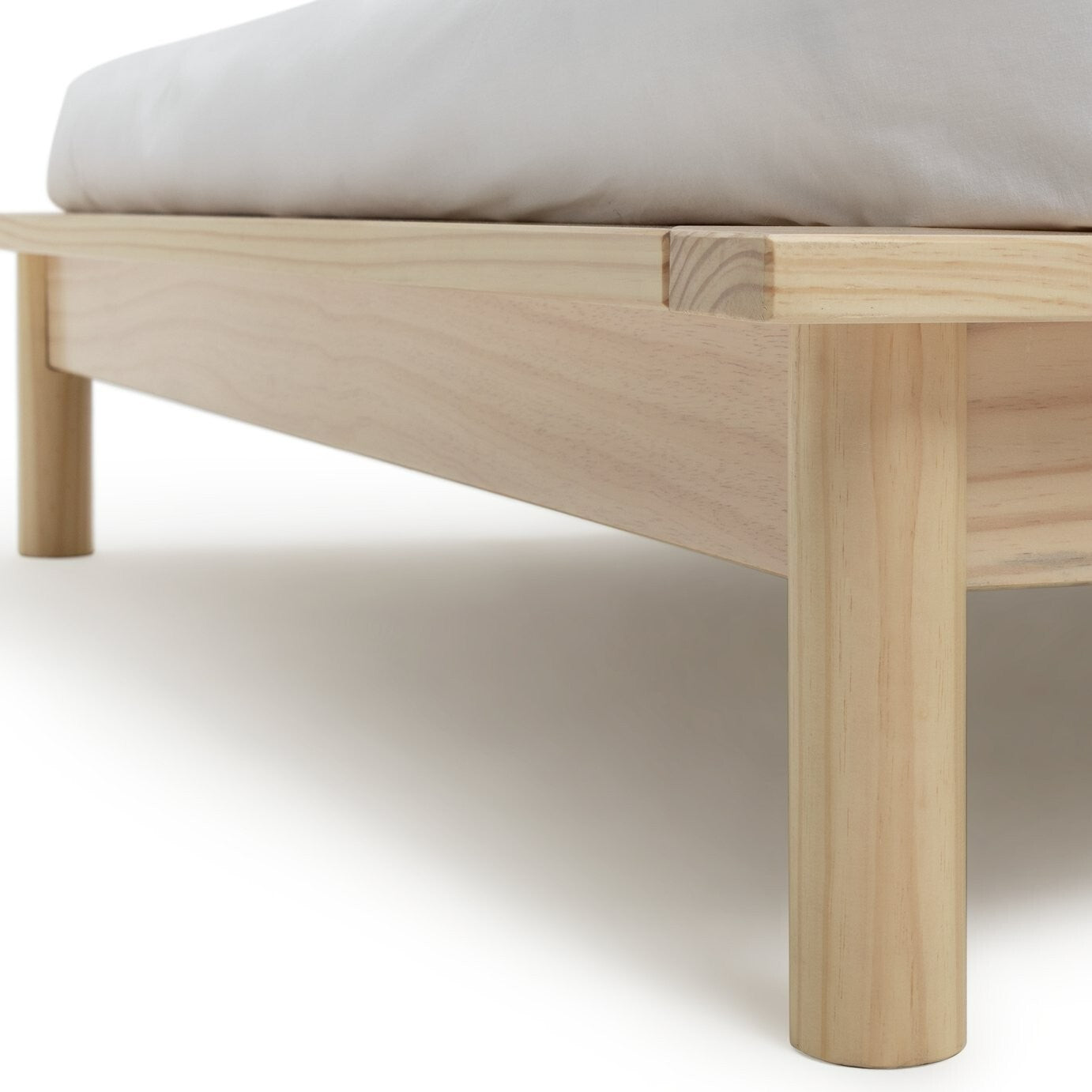 Habitat Akio Double Wooden Platform Bed Frame - Natural