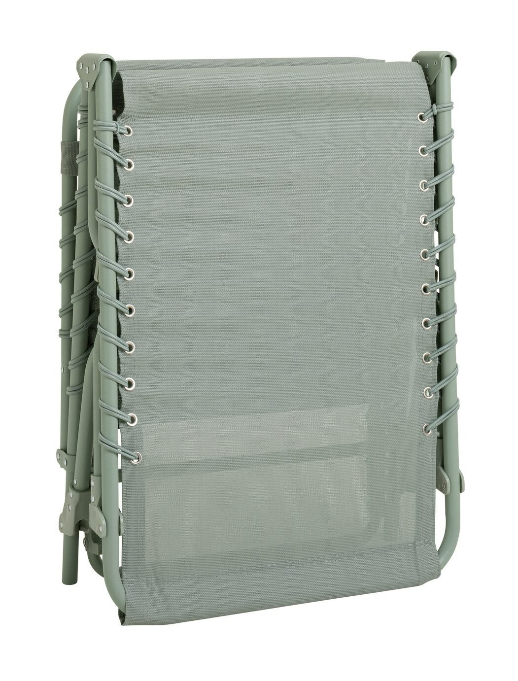 Home Set of 2 Folding Metal Sun Loungers - Green