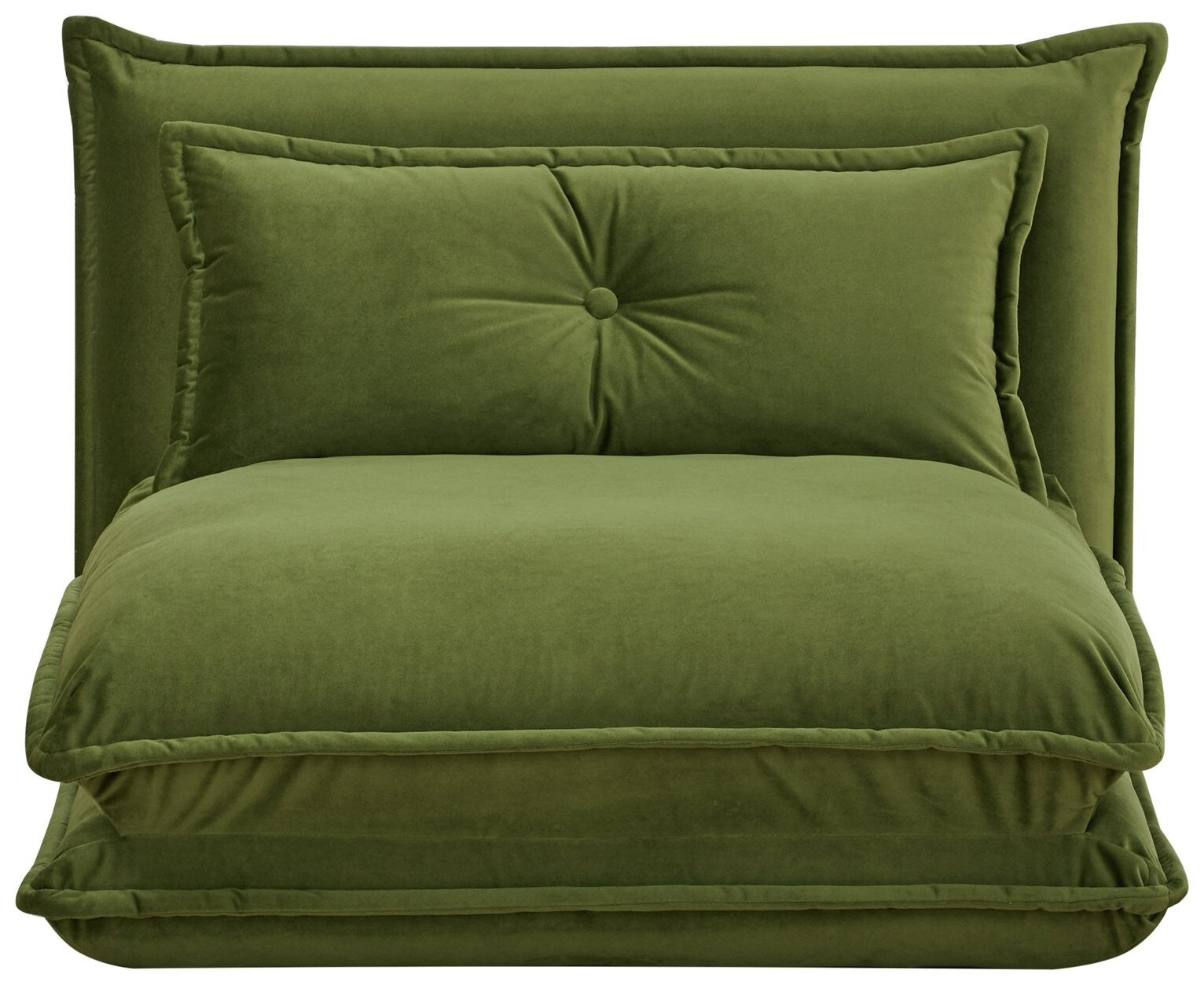 Lottie Fabric Chair Bed - Moss Green