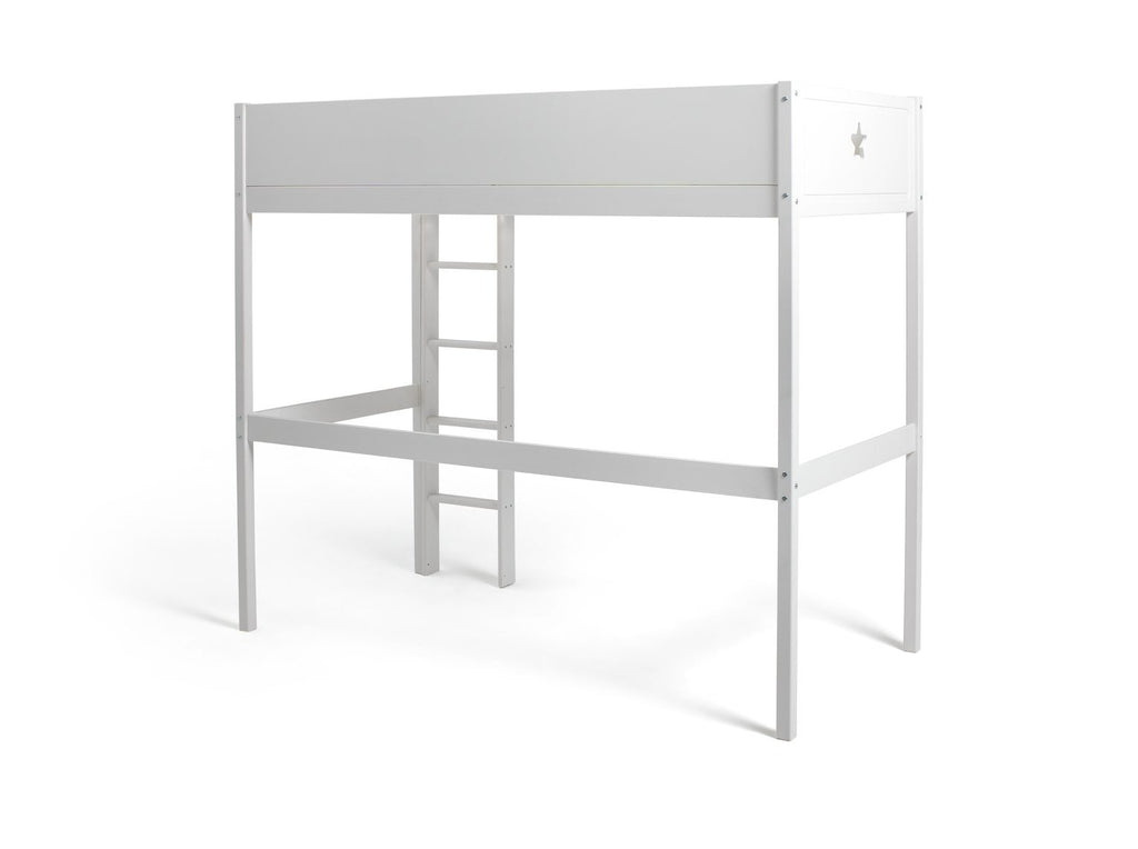 Stars High Sleeper Bed Frame - White | Children’s high bed frame