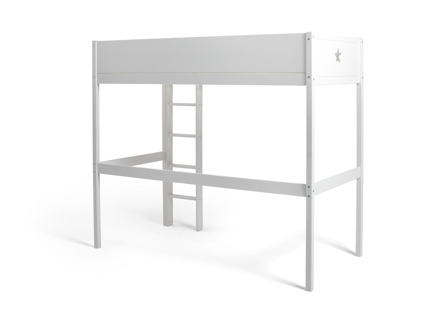 Stars High Sleeper Bed Frame - White | Children’s high bed frame
