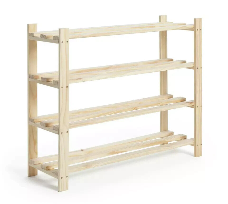 Karee 4 Shelf Shoe Storage Rack - Pine