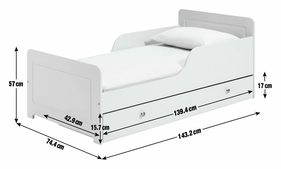 Habitat Brooklyn Toddler Bed With Drawer - Grey | Kids Bed, Storage, Low Frame