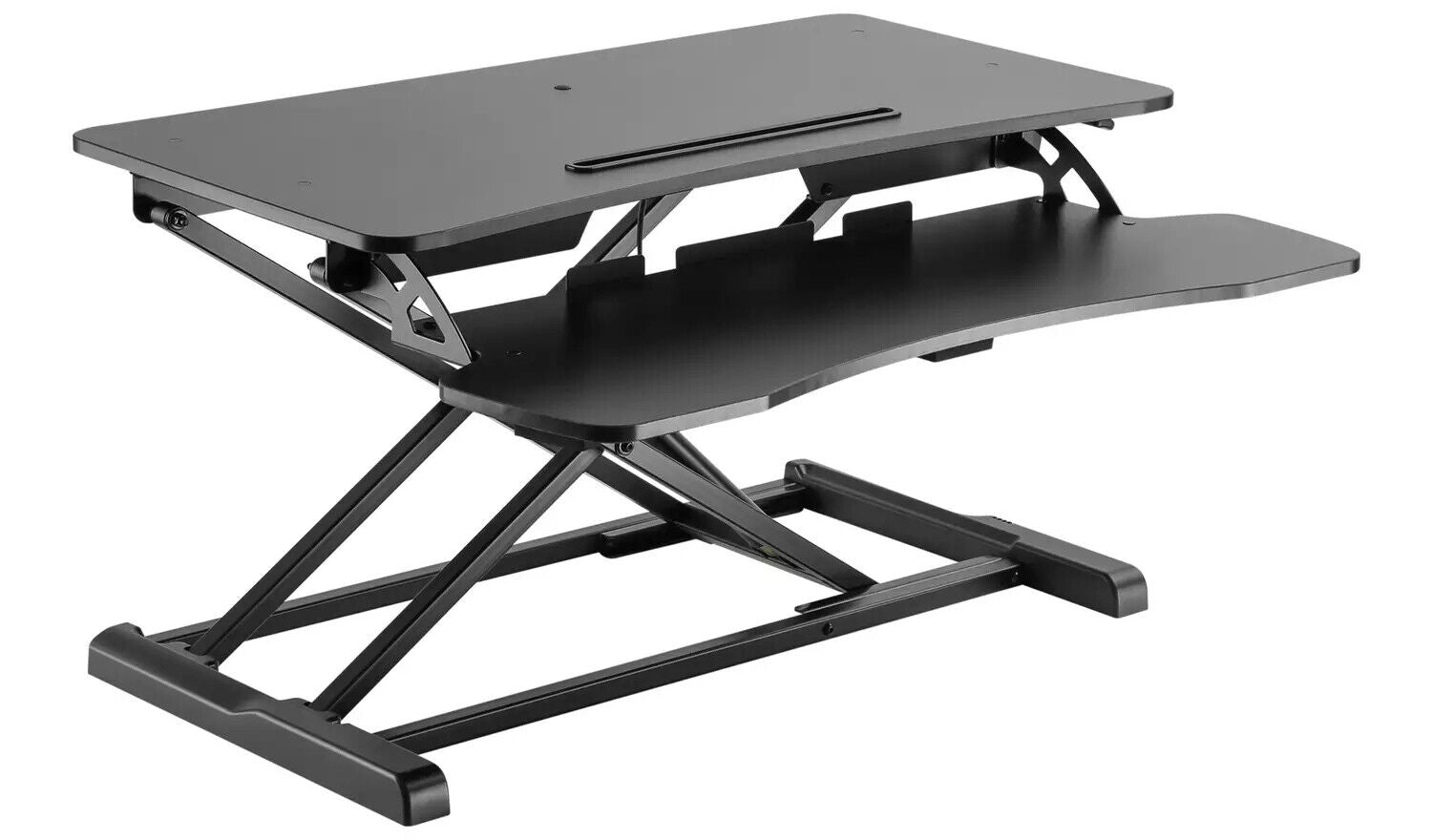Proper AV Sit Stand Workstation 2 Tier - Black