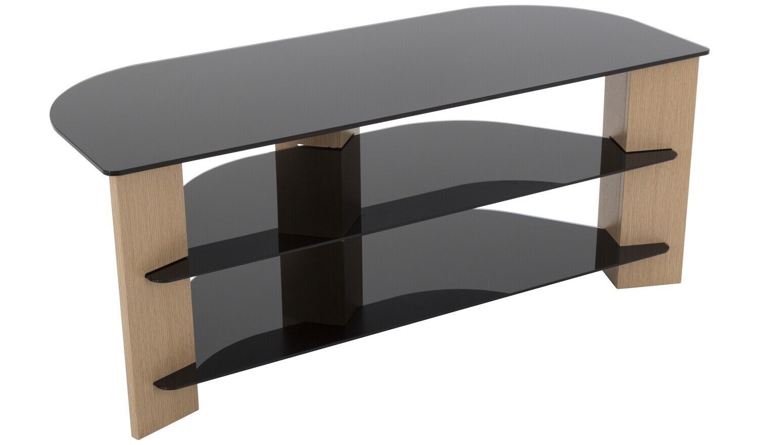 AVF TV Stand Corner With Storage Black Glass TV Unit 40" 42" 50" 55" 60" 65"