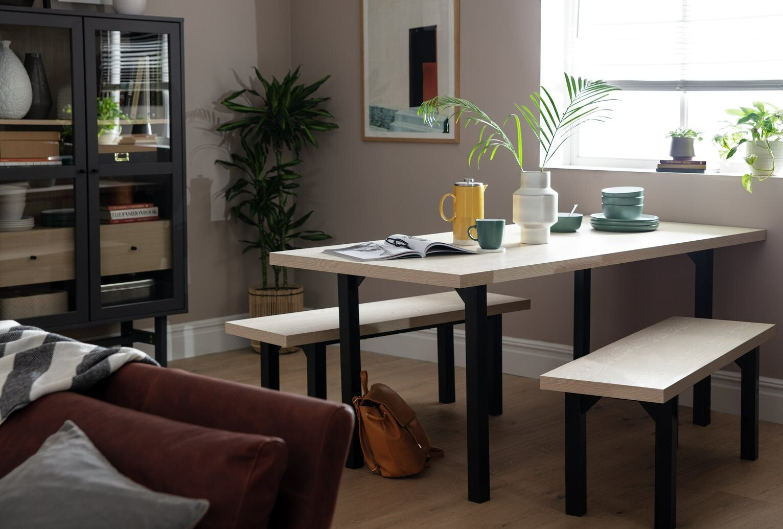 Zayn Wood Effect Dining Table - Natural
