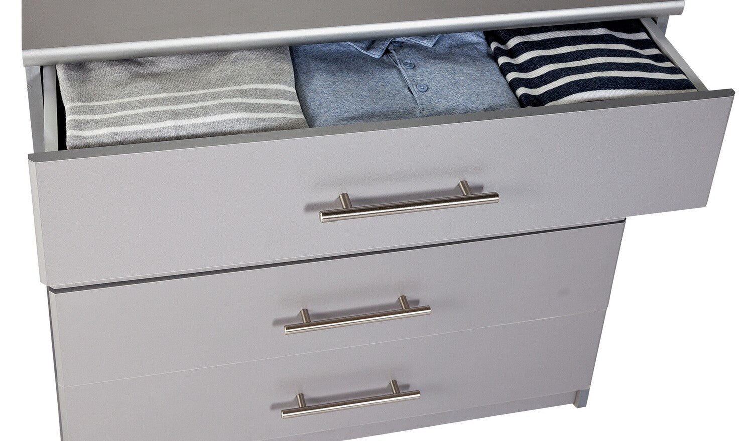 Home Normandy 4 Drawer Chest Grey | Bedroom Storage Organiser Furniture Dresser
