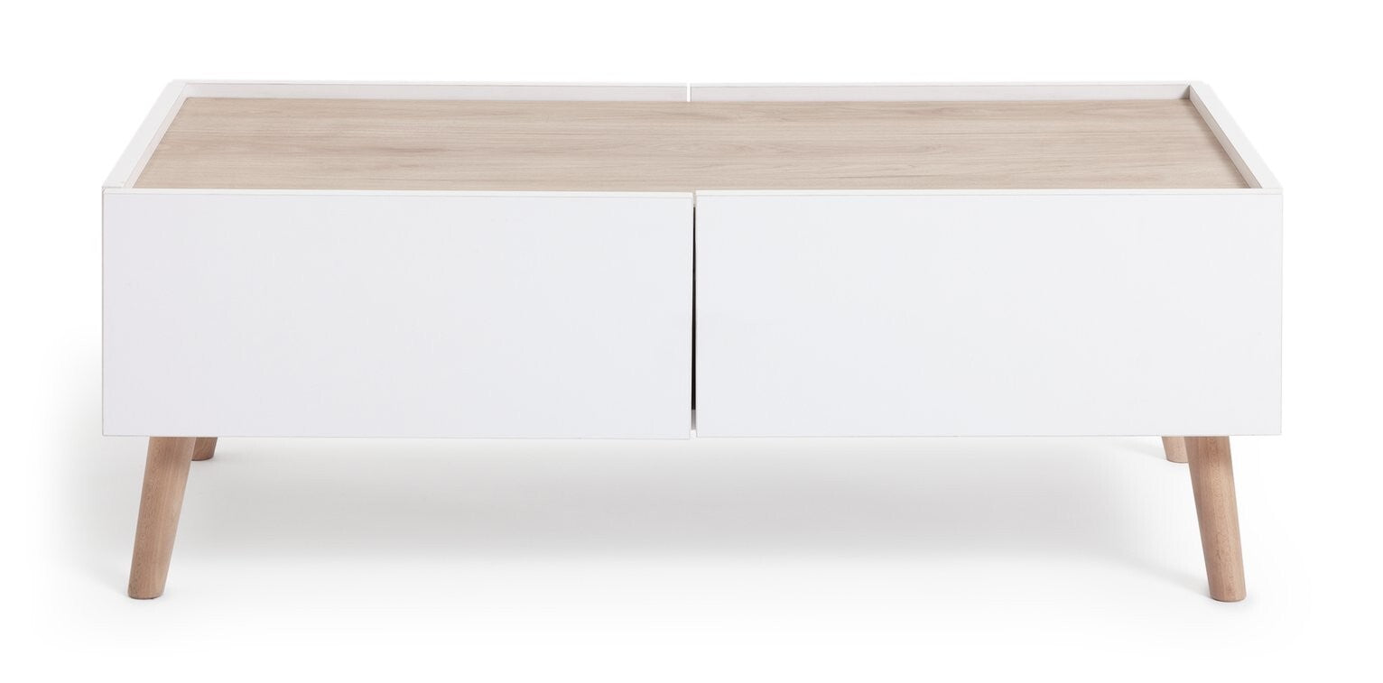 Habitat Skandi 2 Drawer Coffee Table - White Two Tone