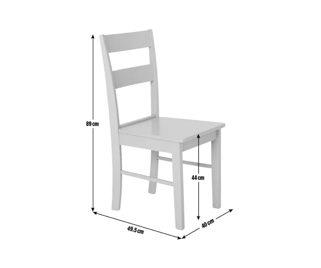 Home Chicago Pair of Solid Wood Dining Chairs White | Modern Kitchen Furniture