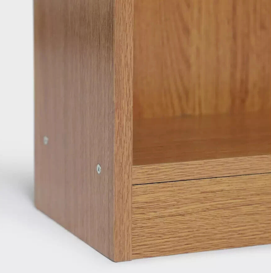 Maine 6 Shelf Bookcase - Shelving Storage Unit Display Cabinet - Oak Effect
