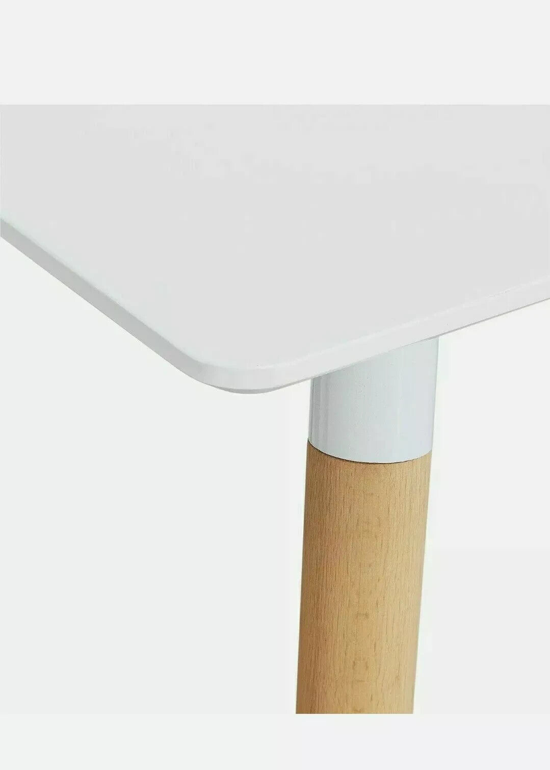 Habitat Charlie Solid Beech 4 Seater Dining Table - White