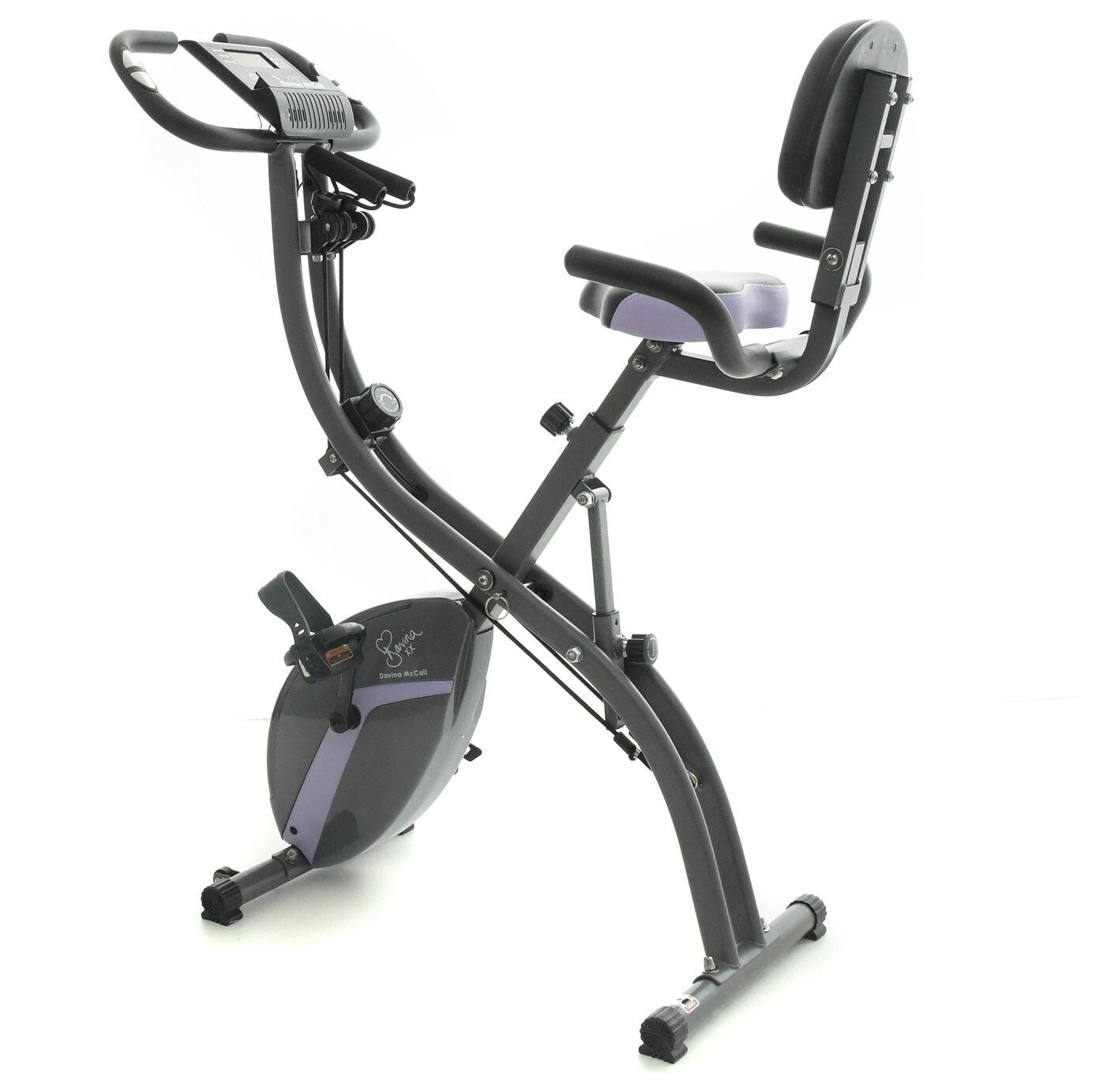 Davina McCall Folding Exercise Bike with Resistance Bands | Home Fitness Cardio