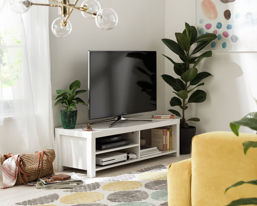 Habitat Charlie TV Unit - White | Modern Storage Cabinet Living Entertainment
