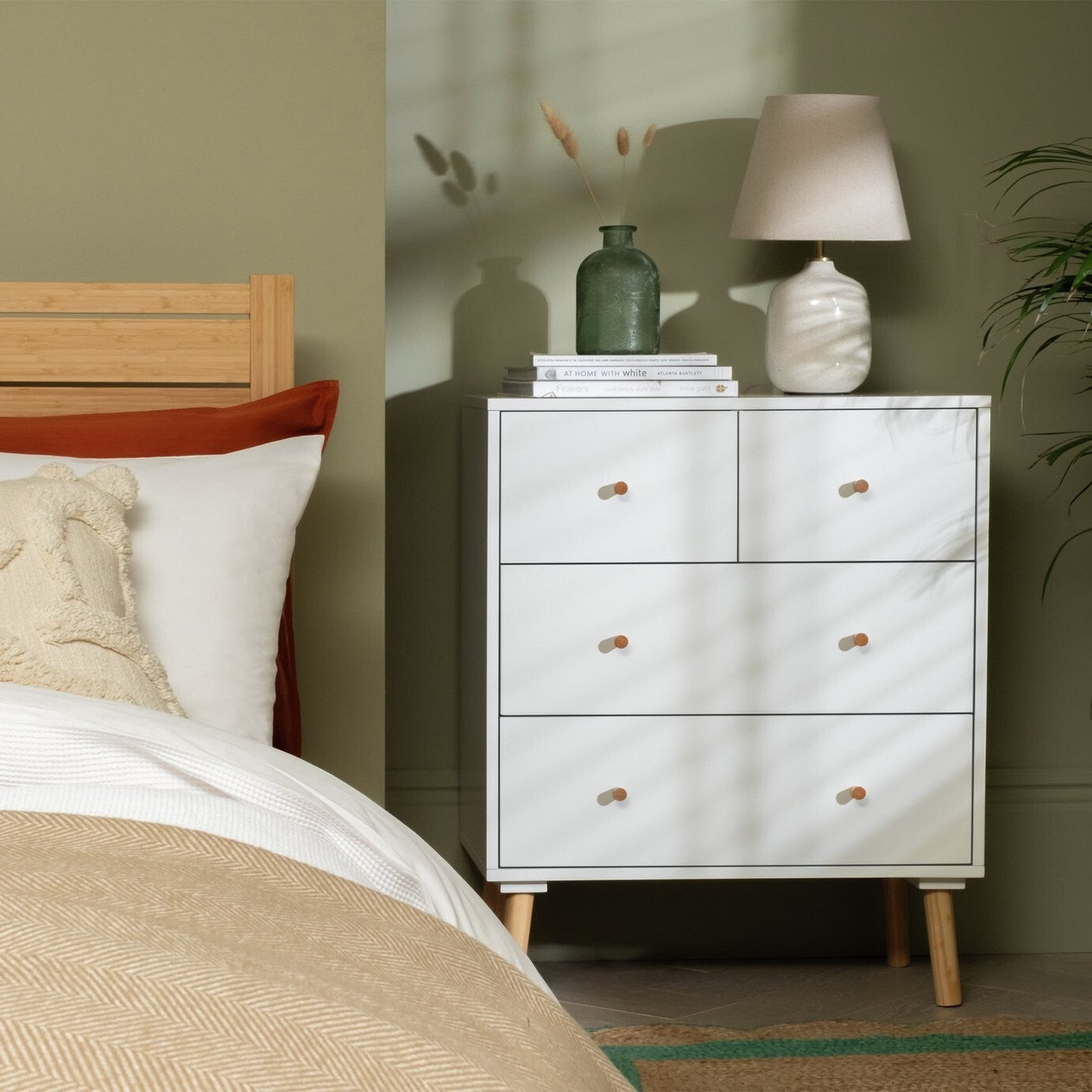 Habitat Otto 2+2 Drawer Chest - White
