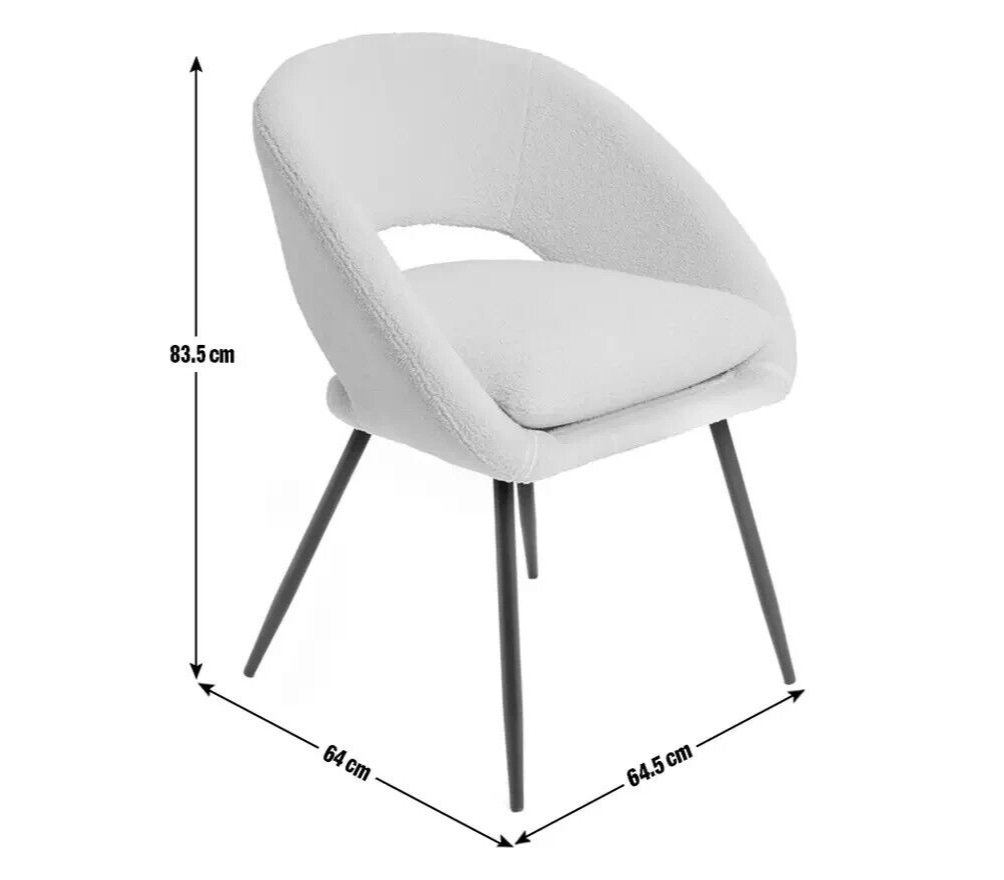 Habitat Hermione Boucle Chair - Cream