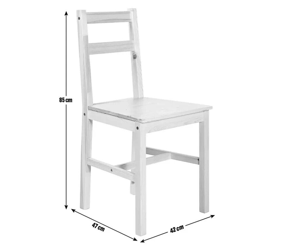 Raye Pair of Solid Wood Dining Chairs - Pine