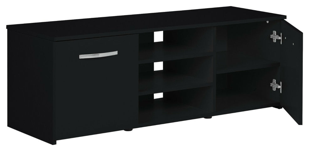 Habitat Home Hayward 2 Door Small TV Unit - Black Gloss | Entertainment Storage