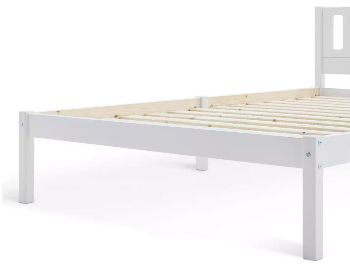 Ronnie Small Double Bed Frame - White