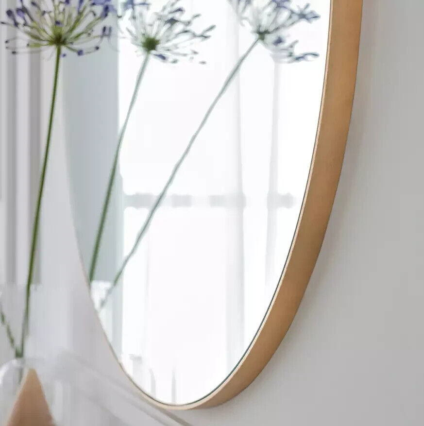 Habitat Patsy Large Round Metal Mirror - Gold