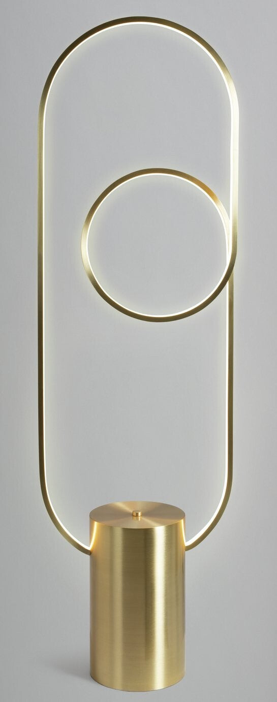 Habitat Pill LED Floor Lamp - Brushed Brass