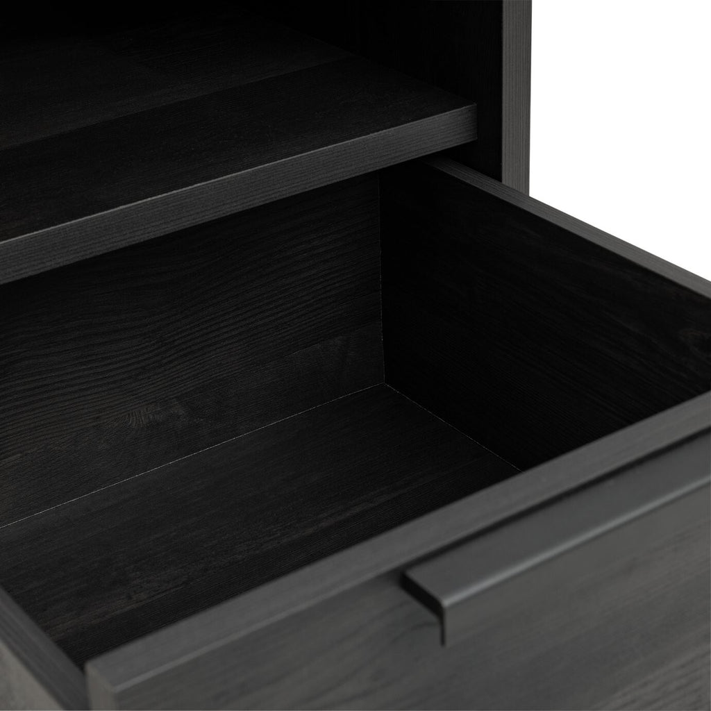 Nomad 1 Drawer Bedside Table - Black