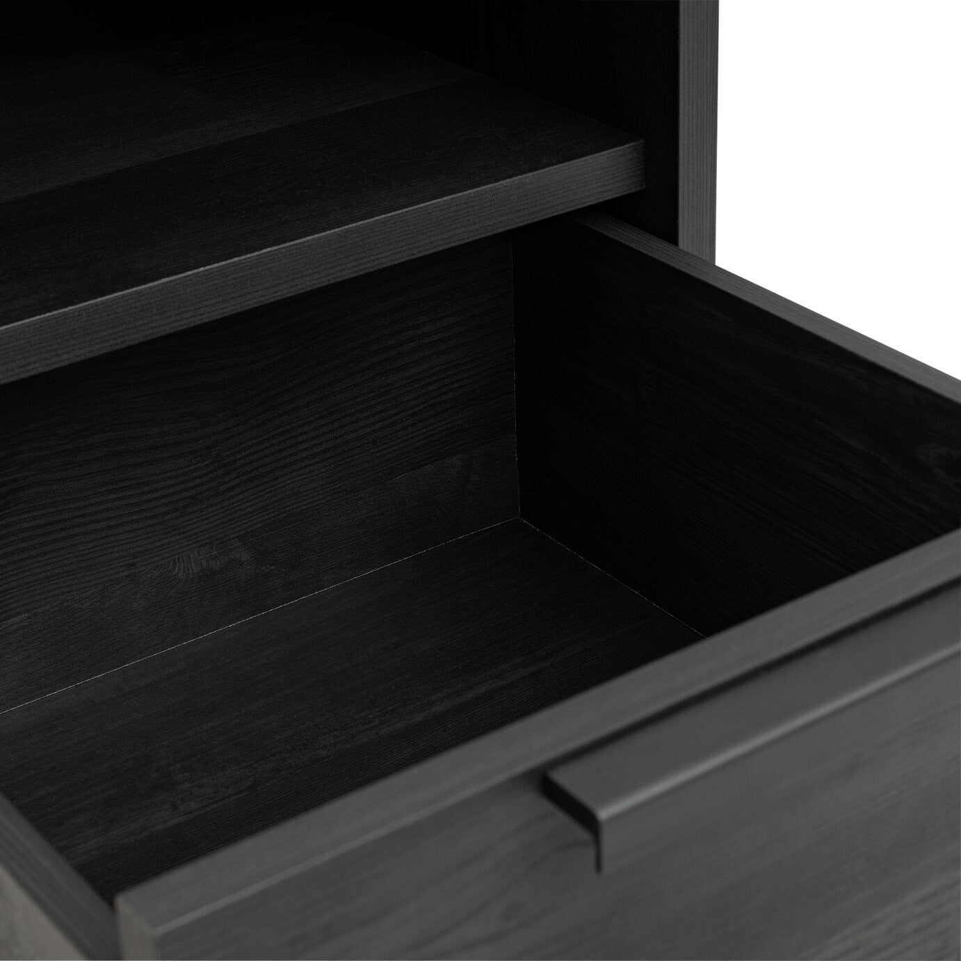 Nomad 1 Drawer Bedside Table - Black