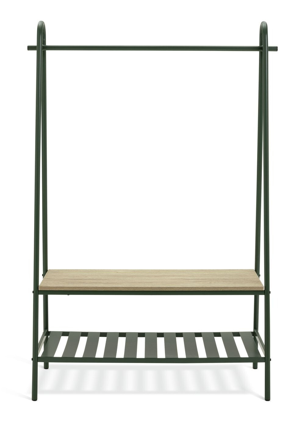 Turner Clothes Rail with Shoe Rack - Green