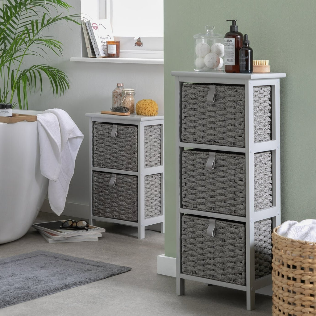 Tongue And Groove 2 and 3 Drawer Unit - Grey