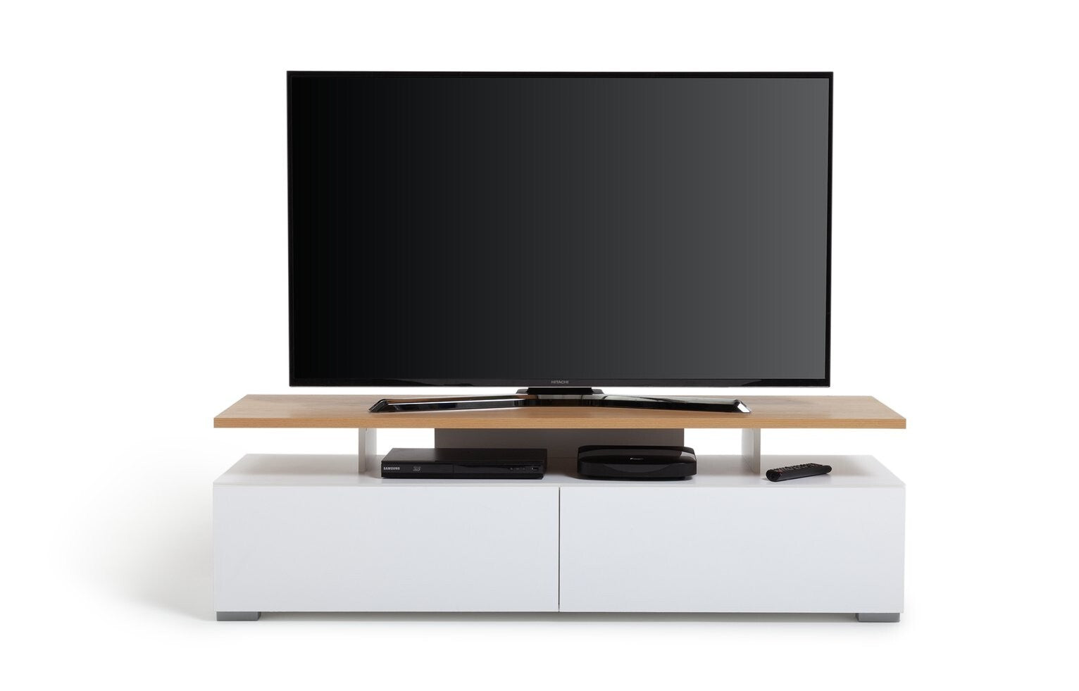 Habitat Floating Top TV Unit - White & Oak ( B Grade 51537 - 51541 )