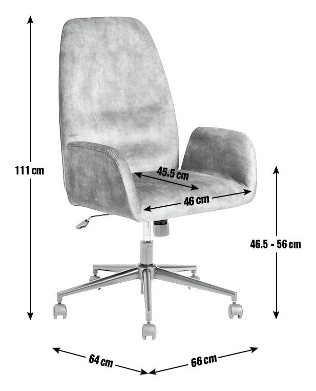 Clarice Velvet Office Chair - Green
