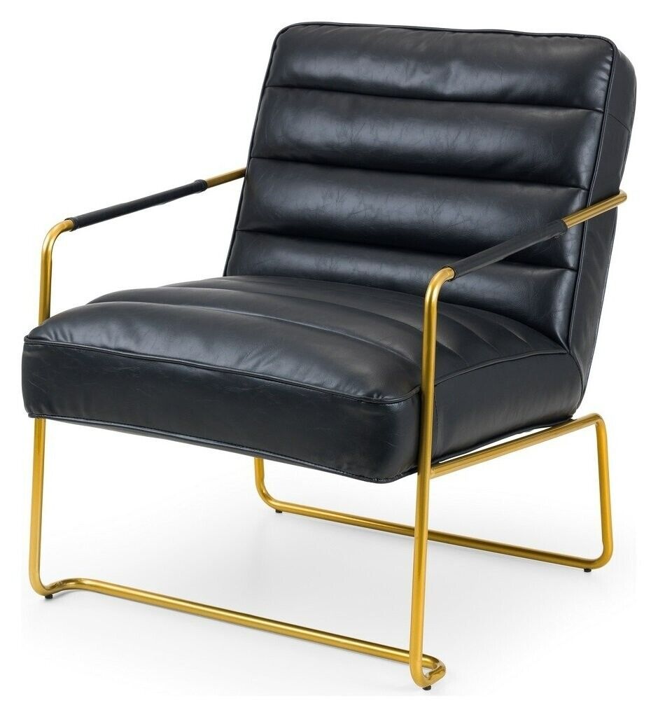 Julian Bowen Giorgio Faux Leather Accent Chair - Black