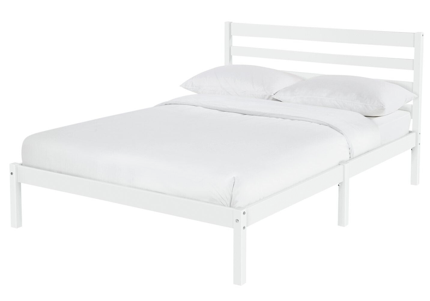 Kaycie Double Wooden Bed Frame - White ( B Grade 24071 -24077 )