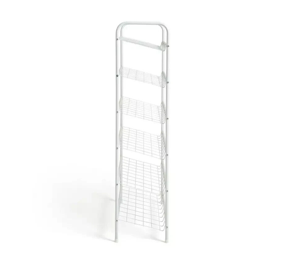 Home Jorn 6 Tier Shoe Rack White | Space Saving Storage Organizer for Entryway