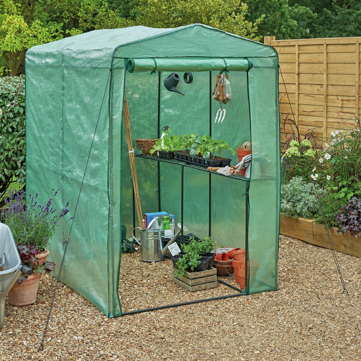 McGregor Large Walk In Greenhouse | Portable Garden Growhouse with Shelves