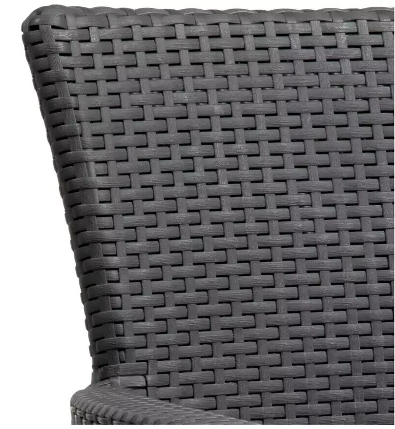 Keter Iowa 2 Seater Rattan Effect Garden Bistro Set-Graphite