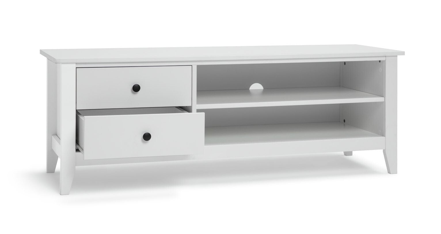 Habitat Minato 2 Drawer TV Unit White | Modern Shaker Style Media Stand Storage